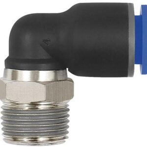 L-Steckverschraubung Blaue Serie, drehbar, R 1/8 a, Schlauch-Ø 4
