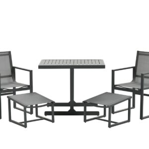 Alabama Balkonset 95X65X75 Cm Carbon Black-Anthrazit