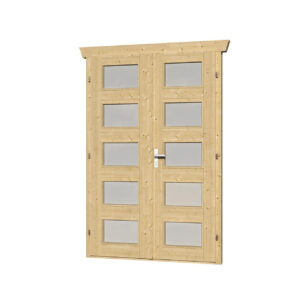 Doppeltür mit Milchglas, 28mm