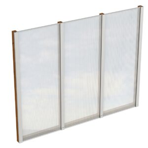 Seitenwand m. Polycarbonat, freistehend Fichte