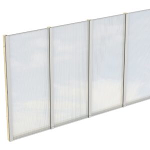 Seitenwand m. Polycarbonat, freistehend Fichte