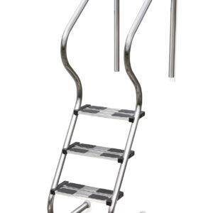Edelstahlleiter 3 Doppelstufen