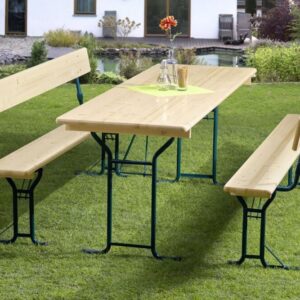 Festzeltgarnitur mit Lehne 3-tlg.