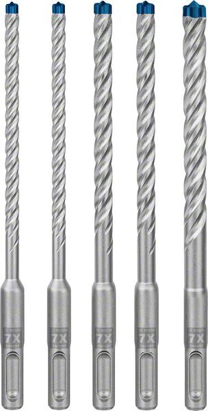 EXPERT SDS plus-7X Hammerbohrer-Set, 6/6/8/8/10 mm, 5-tlg.. Für Bohrhämmer
