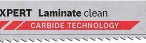 EXPERT ‘Laminate Clean’ T128 BHM Stichsägeblatt, 3 Stück. Für Stichsägen