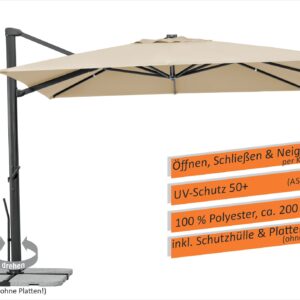 Ampelschirm Rhodos Smart 300x300cm