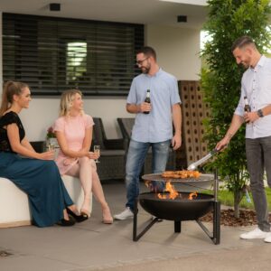 Feuerstelle inkl. Grillrost schwarz