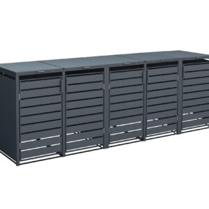 Mülltonnenbox mit Deckel, Anthrazit