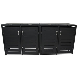 Mülltonnenbox 4-er, Stahl verzinkt