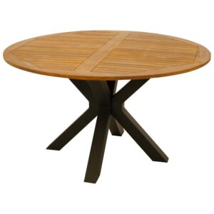 Gartentisch rund, Ø130cm, Stahl /Akazie