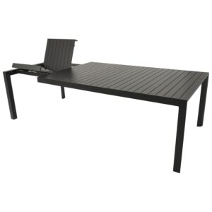 Ausziehtisch 195/255x120cm, Alu anthrazit