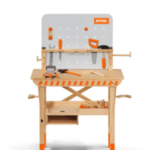 Kinderwerkbank Holz mit Holzspielzeug