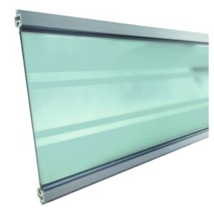 GOTLAND-Serie WPC-Steckzaunsystem Glasfüllung 6x206x1793 mm SILBER