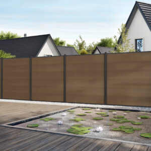 MAX-XL WPC-Steckzaunset 175x168 cm