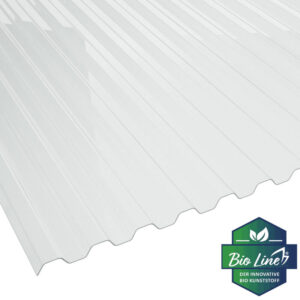 Lichtplatte PVC | BioLine | Spundwand | 70/18 | 1,2 mm | Breite 1090 mm | glasklar
