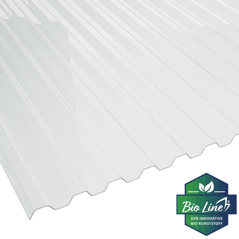 Lichtplatte PVC | BioLine | Spundwand | 70/18 | 1,2 mm | Breite 1090 mm | glasklar 1 Lichtplatte PVC | BioLine | Spundwand | 70/18 | 1,2 mm | Breite 1090 mm | glasklar