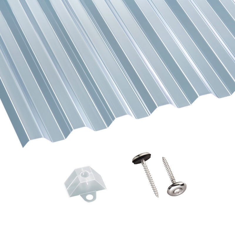Terrassendach-Set | PET | Spundwand | 70/18 | 1,1 mm | glatt | klar 1 Terrassendach-Set | PET | Spundwand | 70/18 | 1,1 mm | glatt | klar