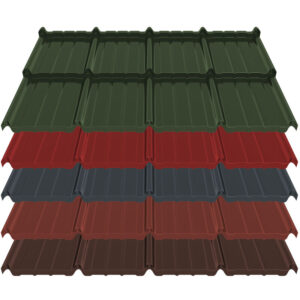 Pfannenblech Estima | 0,50 mm | Stahl | Modullänge 350 mm | 25 µm Polyester