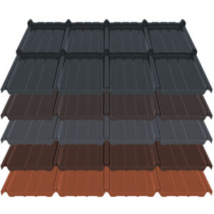 Pfannenblech Estima | 0,50 mm | Stahl | Modullänge 350 mm | 50 µm Superior HB