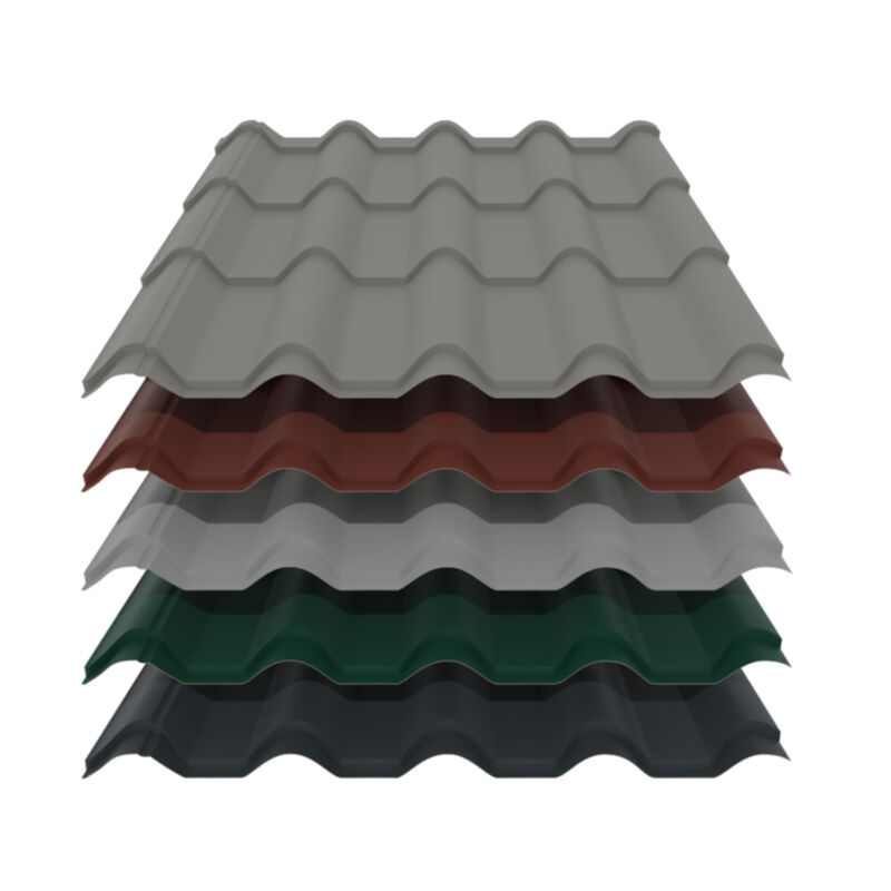 Pfannenblech Typ Europa | 0,70 mm | Aluminium | Modullänge 350 mm | 25 µm Polyester 1 Pfannenblech Typ Europa | 0,70 mm | Aluminium | Modullänge 350 mm | 25 µm Polyester