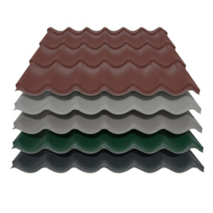 Pfannenblech Typ 2 | 0,70 mm | Aluminium | Modullänge 350 mm | 25 µm Polyester