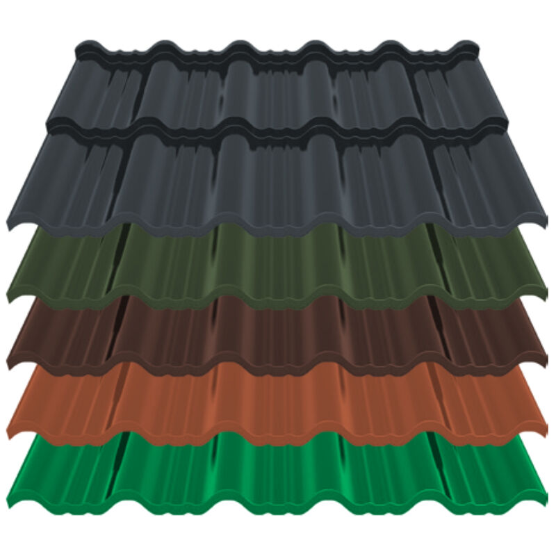Pfannenmodul Enigma | 0,50 mm | Stahl | Modullänge 350 mm | 25 µm Polyester 1 Pfannenmodul Enigma | 0,50 mm | Stahl | Modullänge 350 mm | 25 µm Polyester