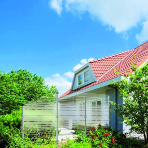 Sichtschutzzaun | VETRO | Dekor 83 | satiniert