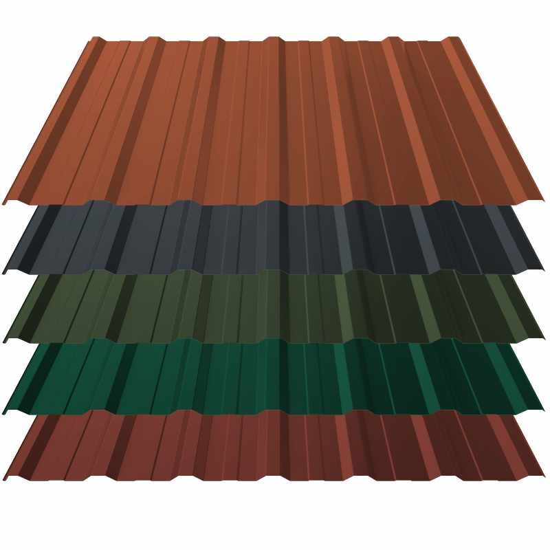 Trapezblech T18+ | Dach | 0,63 mm | Stahl | 25 µm Polyester 1 Trapezblech T18+ | Dach | 0,63 mm | Stahl | 25 µm Polyester