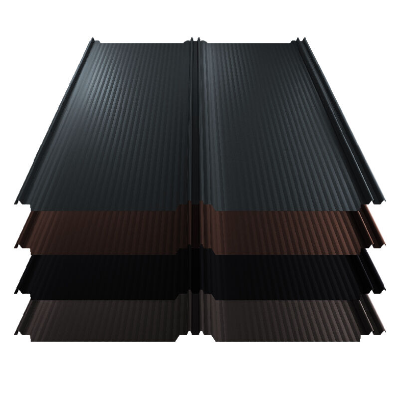 Stehfalz T-Panel | Dach | 0,50 mm | Stahl | Nanowelle | 1100 mm Breite | 35 µm Mattpolyester 1 Stehfalz T-Panel | Dach | 0,50 mm | Stahl | Nanowelle | 1100 mm Breite | 35 µm Mattpolyester