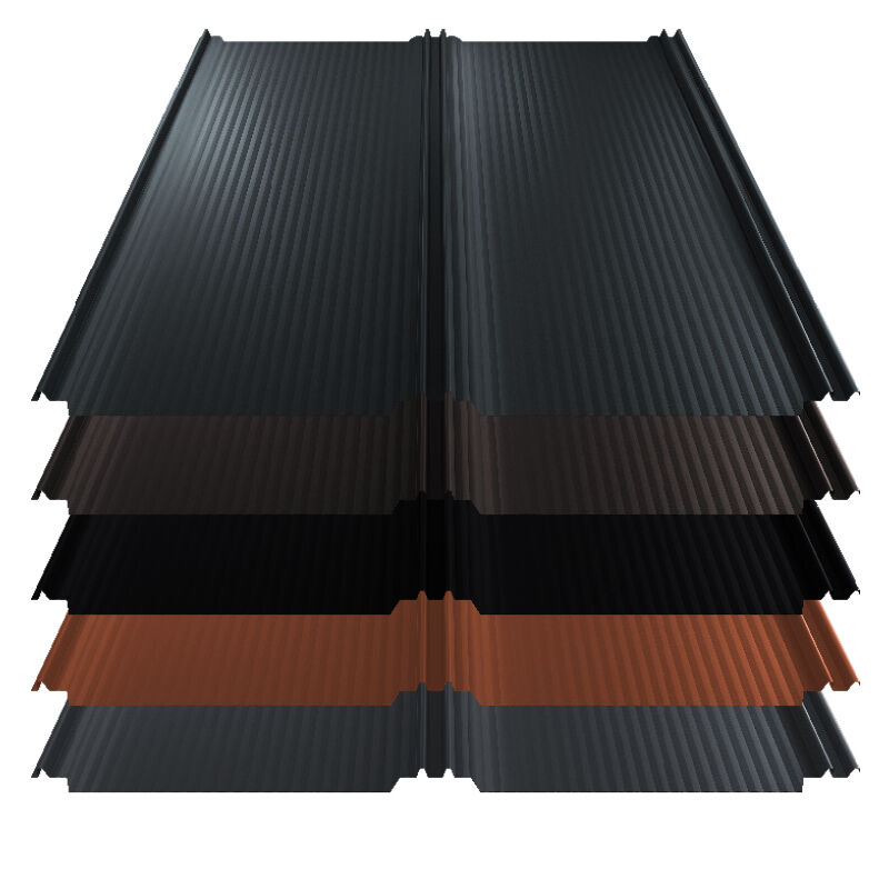 Stehfalz T-Panel | Dach | 0,50 mm | Stahl | Nanowelle | 1100 mm Breite | 50 µm Superior HB 1 Stehfalz T-Panel | Dach | 0,50 mm | Stahl | Nanowelle | 1100 mm Breite | 50 µm Superior HB