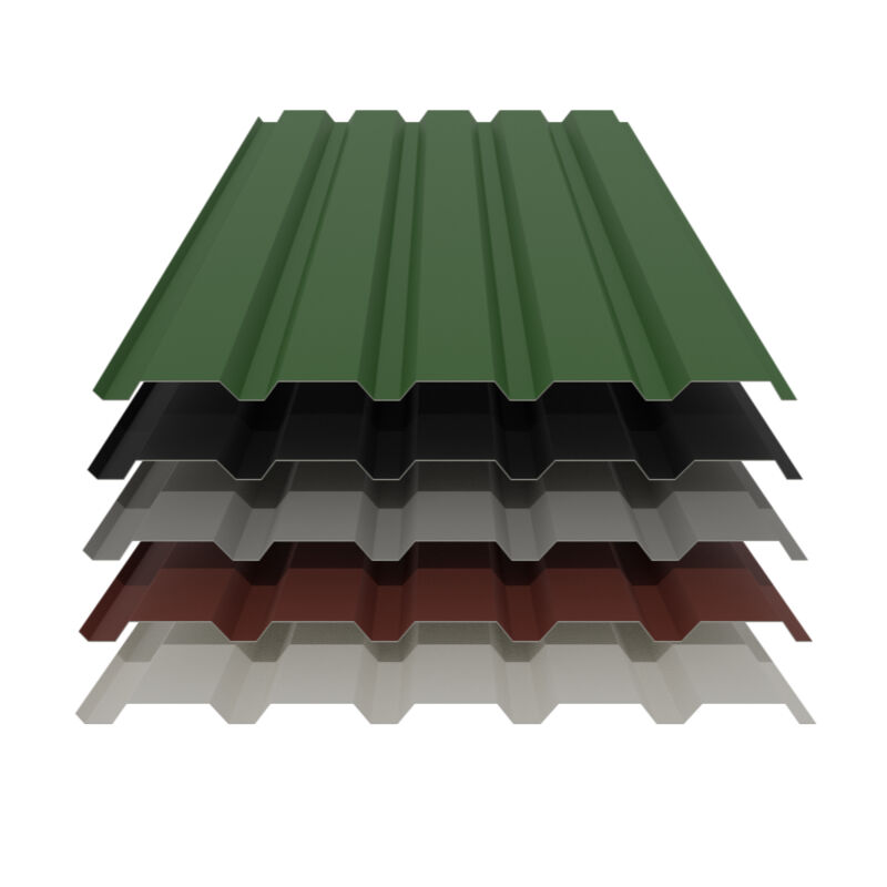 Trapezblech 35/207 | Wand | 0,50 mm | Stahl | Aluzink, 25 µm Polyester 1 Trapezblech 35/207 | Wand | 0,50 mm | Stahl | Aluzink, 25 µm Polyester