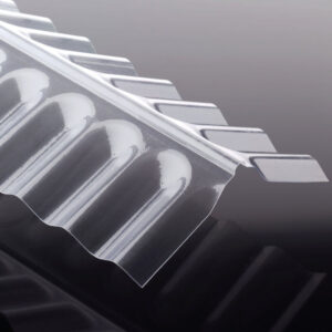 Wellfirsthaube Sinus 76/18 Polycarbonat (1265x150x150 mm)