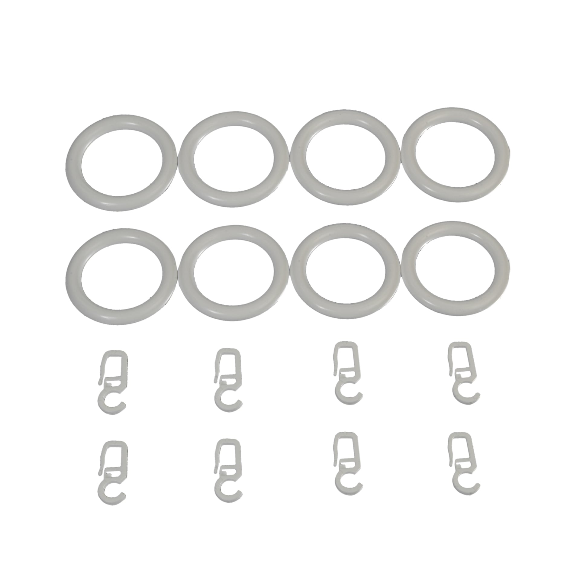 Gardinenring mit Faltenlegehaken für Scheibenstangen, Ø12mm, 8 Stück 1 Gardinenring mit Faltenlegehaken für Scheibenstangen, Ø12mm, 8 Stück