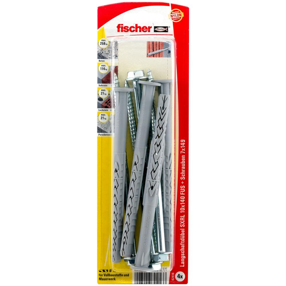 Langschaftdübel SXRL FUS K, 4 Stück 1 Langschaftdübel SXRL FUS K, 4 Stück
