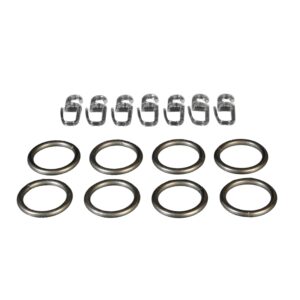 Gardinenring mit Faltenlegehaken für Scheibenstangen, Ø12mm, 8 Stück