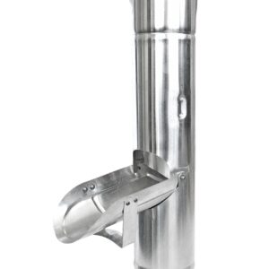 Regenwasserklappe ohne Sieb, alu-natur