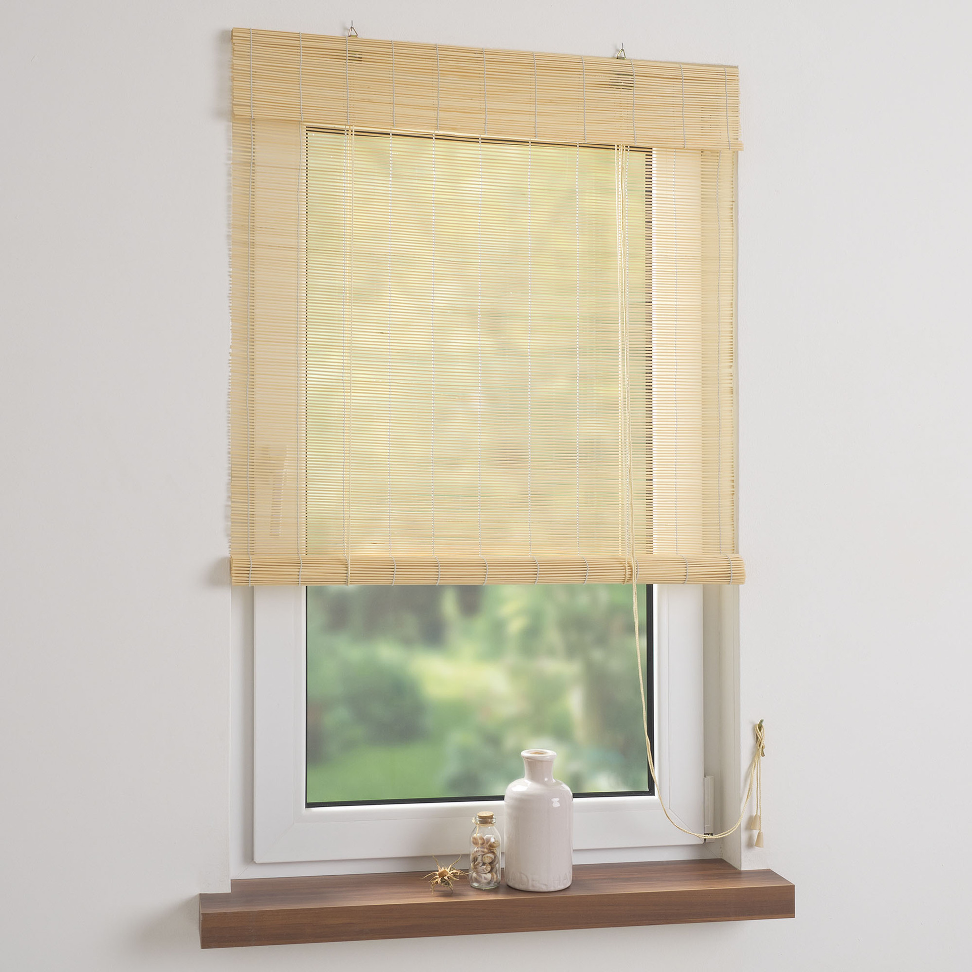 Bambus-Rollo mit Seitenzug Bambusrollo für Fenster und Tür 1 Bambus-Rollo mit Seitenzug Bambusrollo für Fenster und Tür