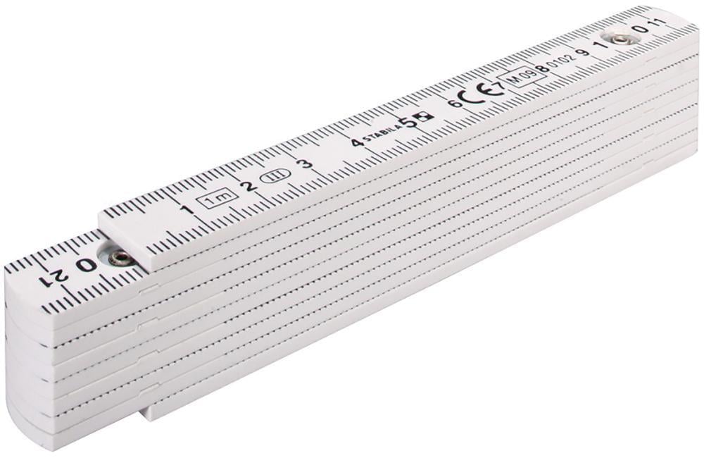 Maßstäbe (Kunststoff) 1m, 10 Glieder, 13mm brei 1 Maßstäbe (Kunststoff) 1m, 10 Glieder, 13mm brei