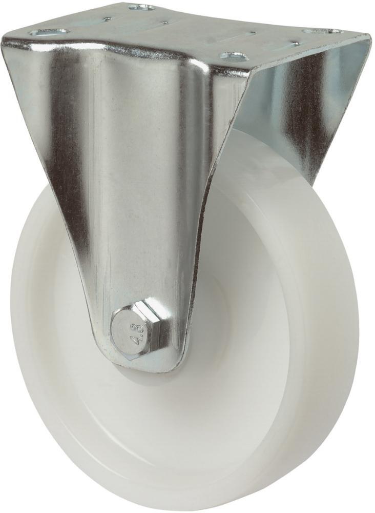 Bockrolle 125mm L410.B10 Platte,Kst.weiß,RL L410.B10.125 1 Bockrolle 125mm L410.B10 Platte,Kst.weiß,RL L410.B10.125