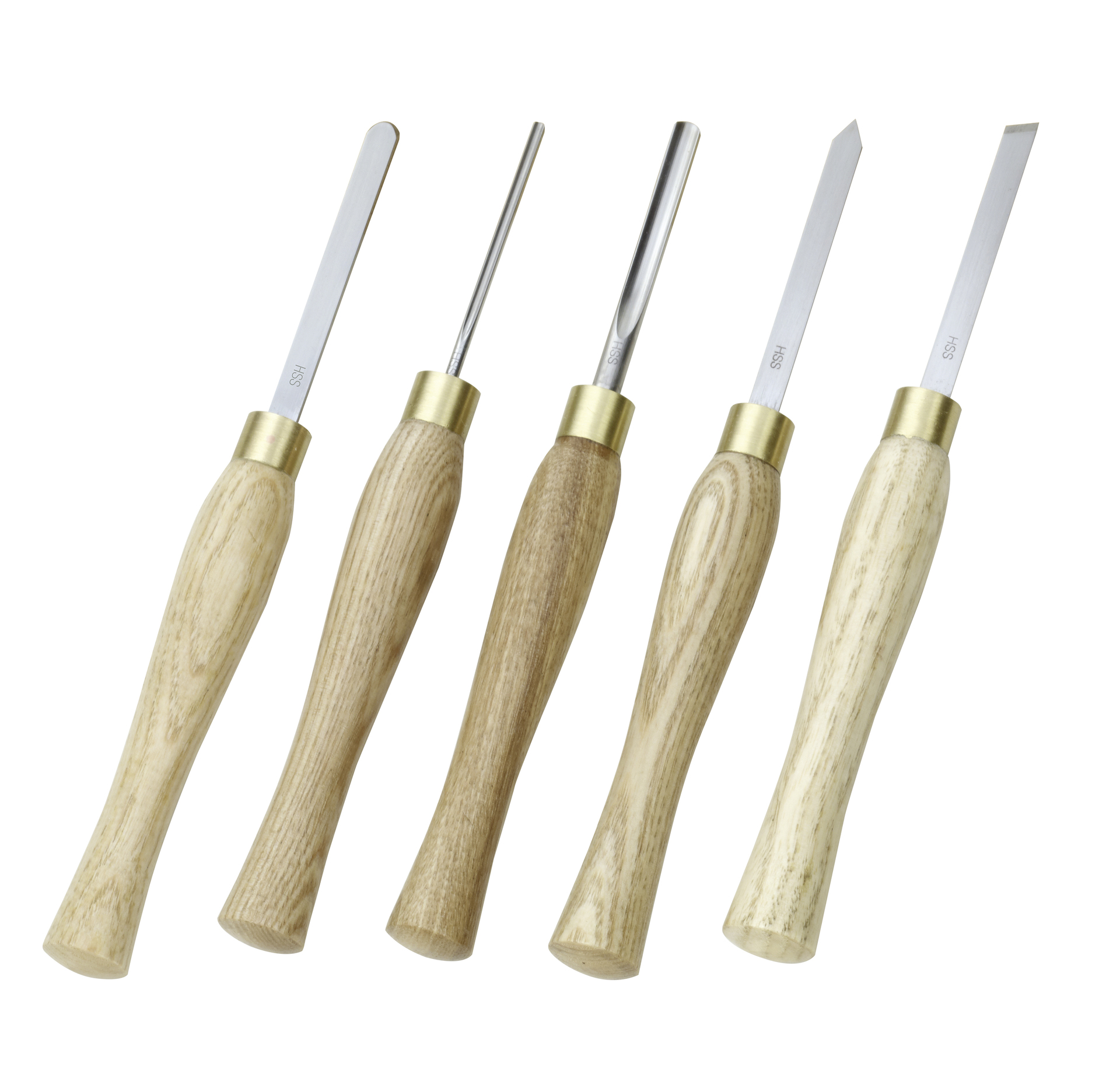 Drechselbeitelsatz HSS, 5-tlg. im Holzkästchen 1 Drechselbeitelsatz HSS, 5-tlg. im Holzkästchen