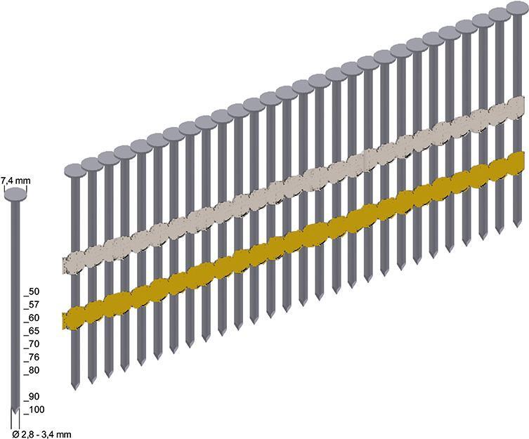Rundkopfnägel, 3000 Stk. RK31/90BK Prebena 1 Rundkopfnägel, 3000 Stk. RK31/90BK Prebena