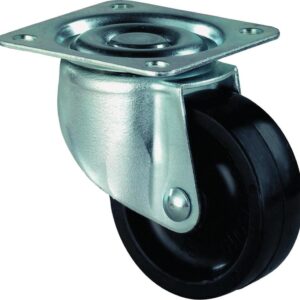 Lenkrolle 40mm 42x42mm Platte,GL,Kstrad schwarz F25.040