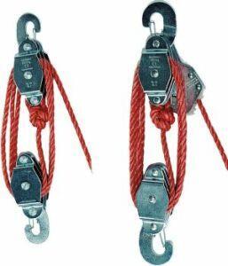 Flaschenzug 220kg mit Seilbremse Schoerken