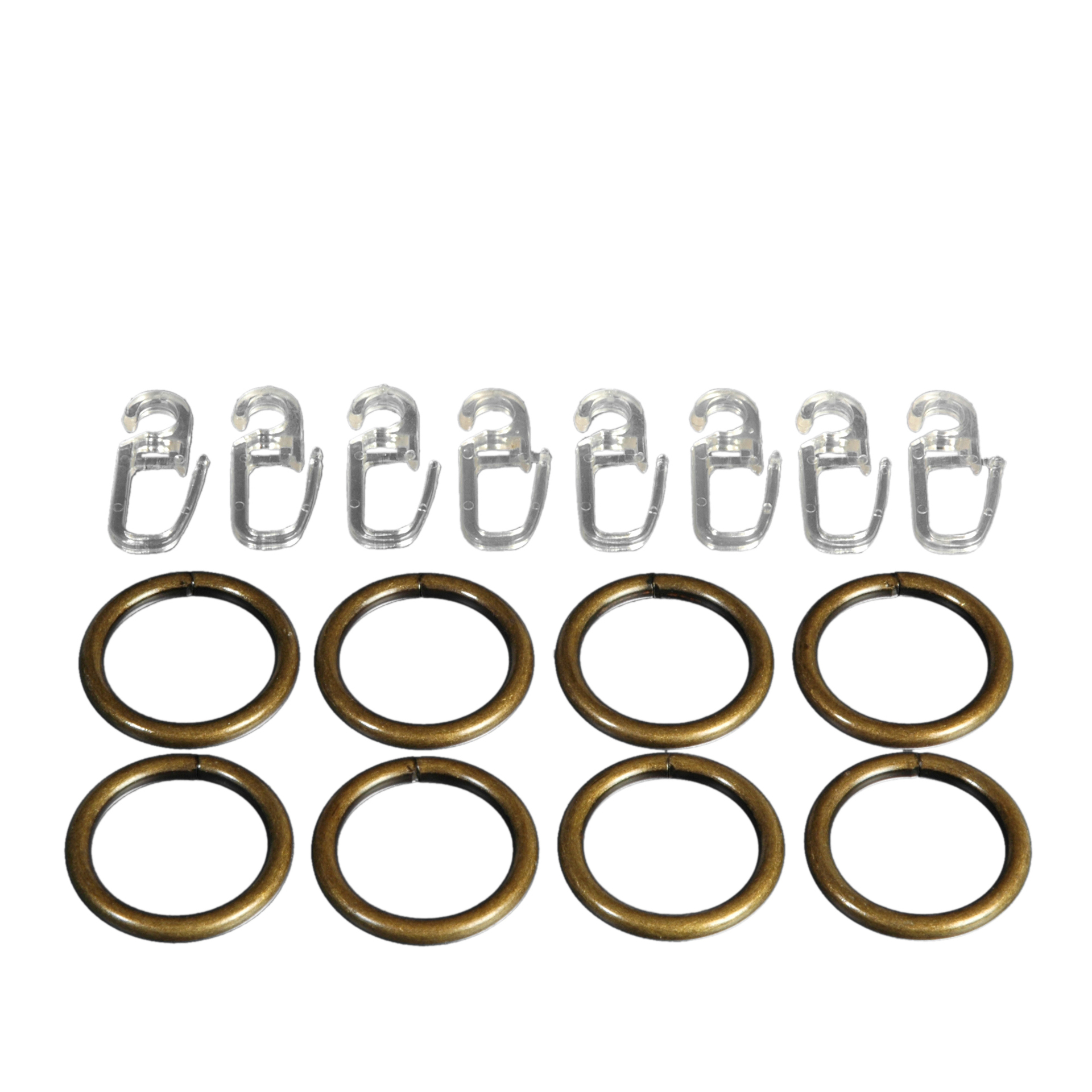 Gardinenring mit Faltenlegehaken für Scheibenstangen, Ø12mm, 8 Stück 1 Gardinenring mit Faltenlegehaken für Scheibenstangen, Ø12mm, 8 Stück