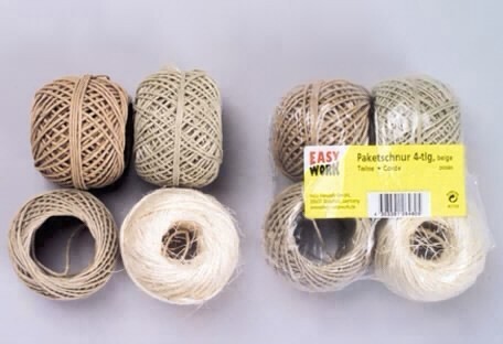Easy Work 4 Rollen Paket- und Mehrzweckschnur, 45m 1 Easy Work 4 Rollen Paket- und Mehrzweckschnur, 45m