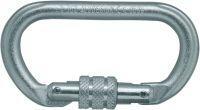Karabiner, oval, mit Schraubsicherung, Stahl, EN 362, 22 kN 1 St