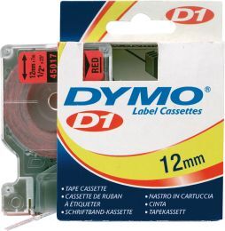 45017 Schriftbänder schwarz/rot 12mmx7m Dymo 1 Stück