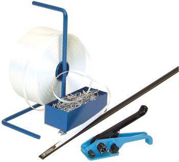 Umreifungskomplettsystem Polyesterband 1 Umreifungskomplettsystem Polyesterband