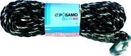 Seil mit Haken Polypropylen 14mmx30m schwarz-weiß