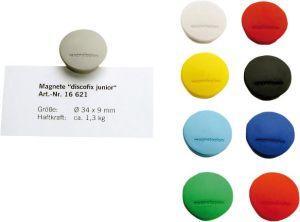 Magnet D=34mm VE=10 Haftkraft 1300 g rot 1 Stück